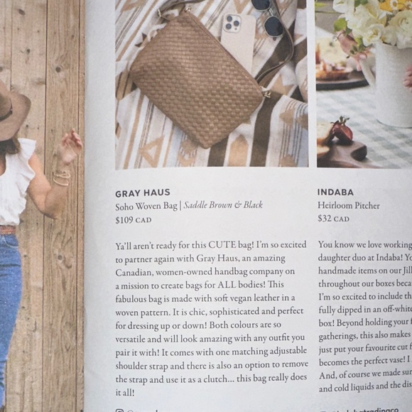 Gray Haus Tan Woven Crossbody Bag - Picture 4 of 6